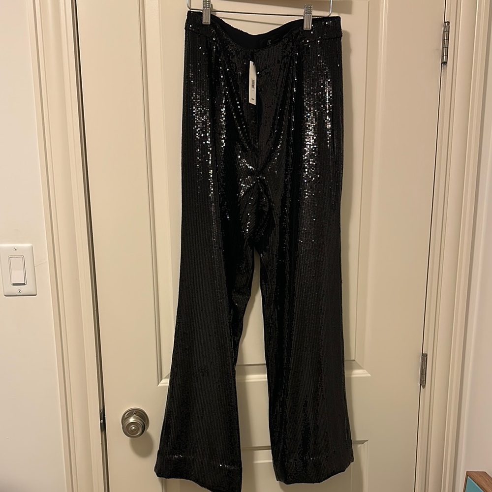 Banana Republic Black Sequin Trousers- size US 10